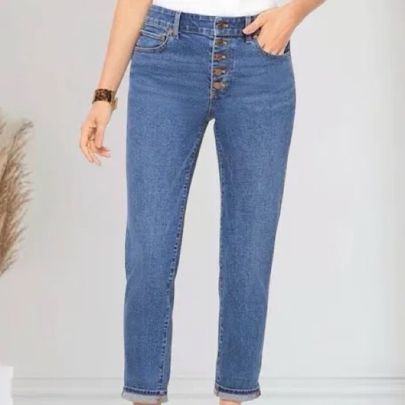 Talbots Everyday Relaxed Ankle Stretch Jeans Size 10 - Picture 2 of 6